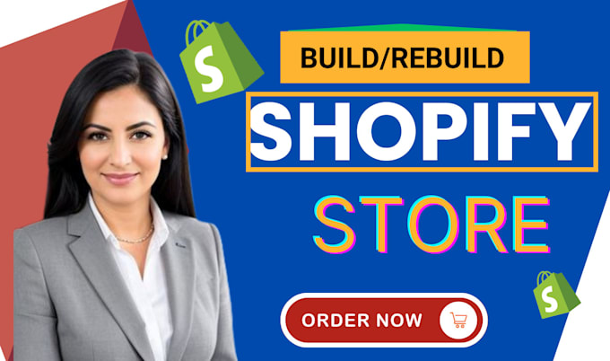 Gig Preview - Build shopify store design, shopify website design, ecommerce dropshipping store