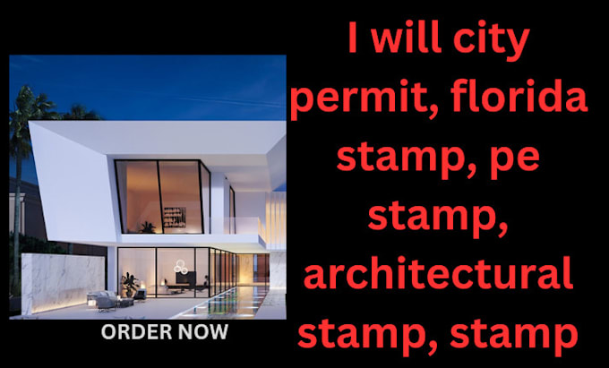 Gig Preview - City permit, florida stamp, pe stamp, architectural stamp