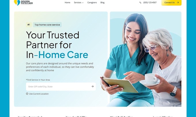 Bestseller - create home care website, elderly care healthcare website, staffing website