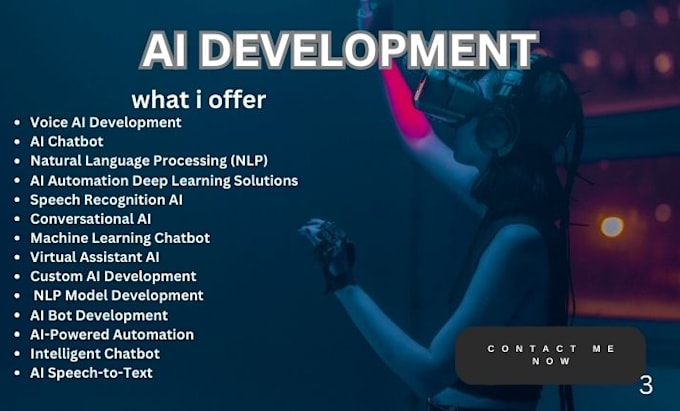 Gig Preview - Develop voice ai, chatbots, nlp models, ai automation deep learning solution