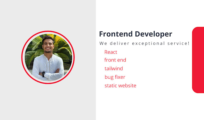 Gig Preview - Fix react front end with tailwind for static websites