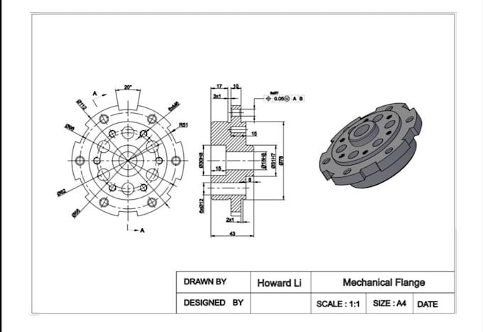 Gig Preview - Do 2d, 3d cad, engineering drawings for manufacturing