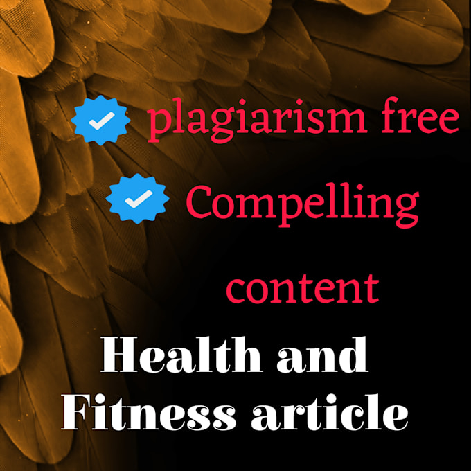 Bestseller - write health and fitness article for you