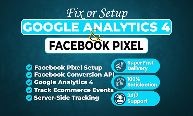 Bestseller - fix or setup facebook pixel google analytics 4 ecommerce conversion API tracking