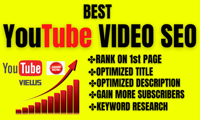 Gig Preview - Do expert youtube video SEO for top ranking your channel