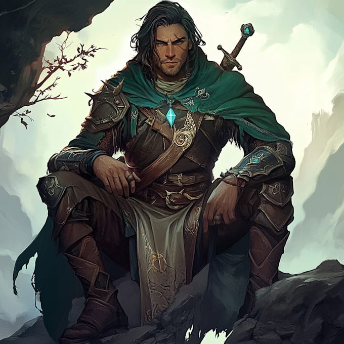 Bestseller - draw dnd, fantasy character and dnd character art for you