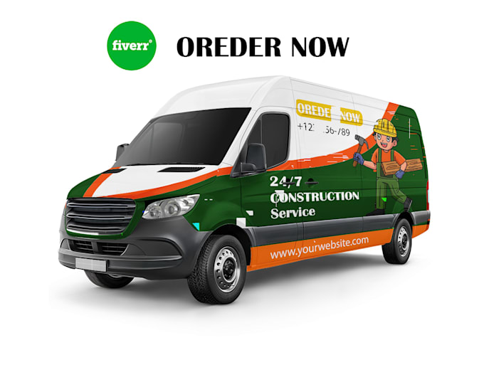 Gig Preview - Create professional car and van wrap design for your company