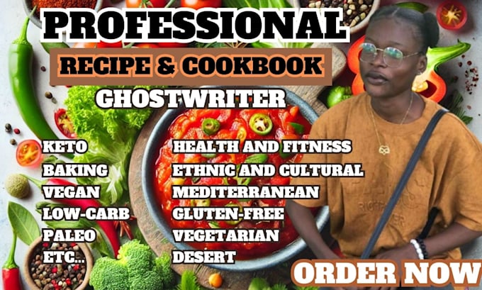 Gig Preview - Format and write recipe cookbook, cookbook formatting, cookbook writing for KDP