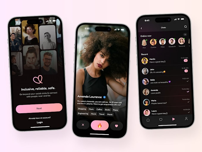 Bestseller - clone dating app like tinder,bumble,hinge live streaming,chat app,video chat app