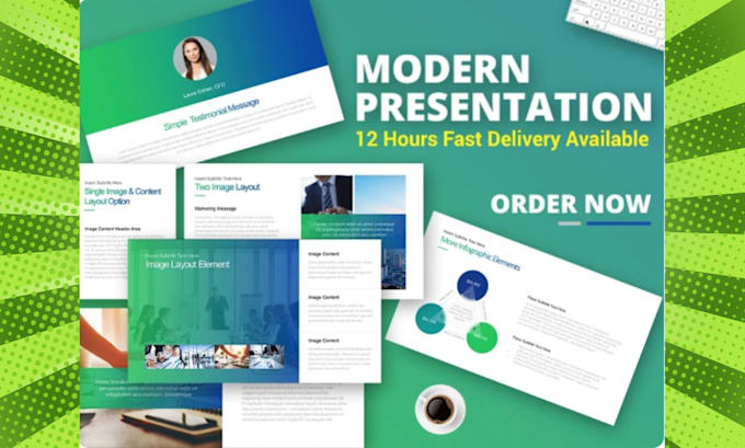 Gig Preview - Create powerpoint presentation design, investor pitch deck design and newsletter