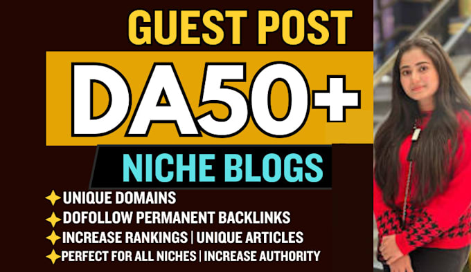 Gig Preview - Publish guest post, business guest post, da70, dr  guest post