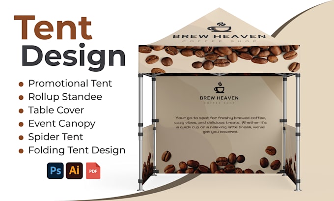 Bestseller - design a custom canopy tent, pop up display, roll up banner, table cover,