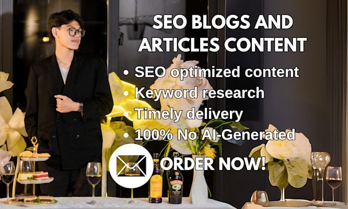 Gig Preview - Write SEO blogs and articles for your website