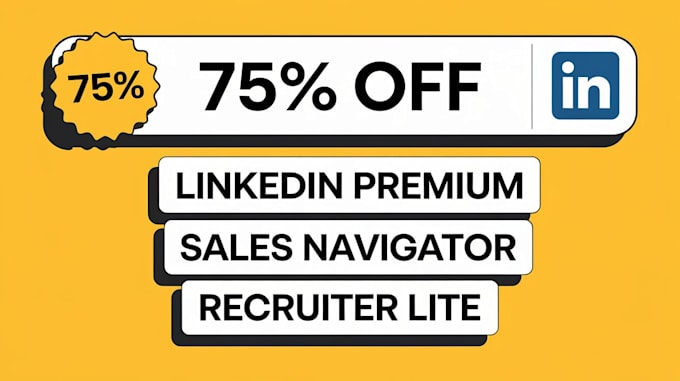 Gig Preview - Provide linkedin sales navigator, recruiter lite and premium business 75 off