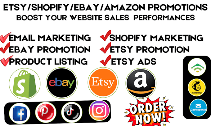 Gig Preview - Boost shopify sales  shopify etsy ebay amazon promotion etsy product listing