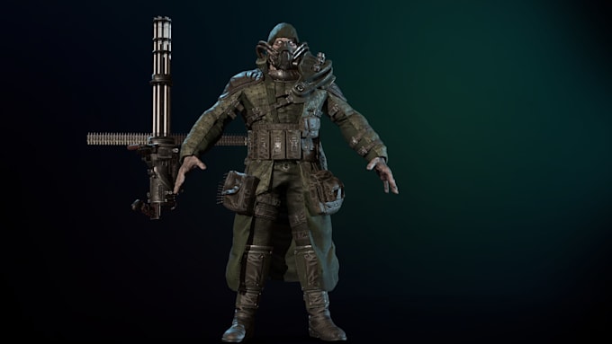 Bestseller - detailed 3d character modeling,fallout, 3d realistic model, ue5 rig, unity, game