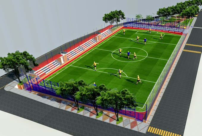 Gig Preview - 3d stadium animation 3d arena sport facility stadium design stadium modeling