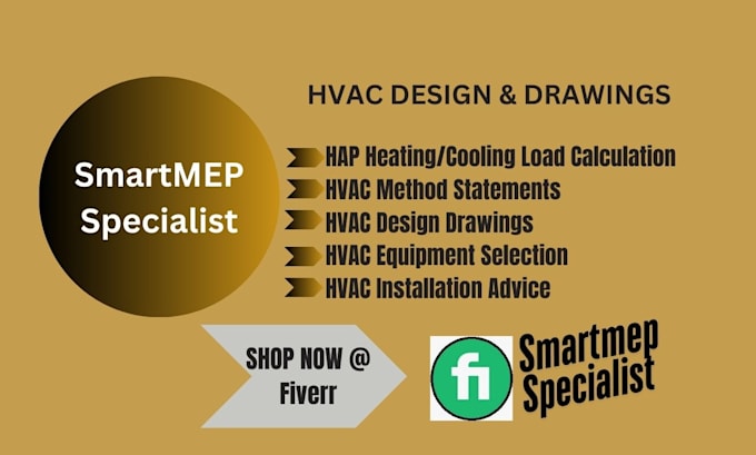 Gig Preview - Do heating and cooling load calculation on hap and hvac design drawings