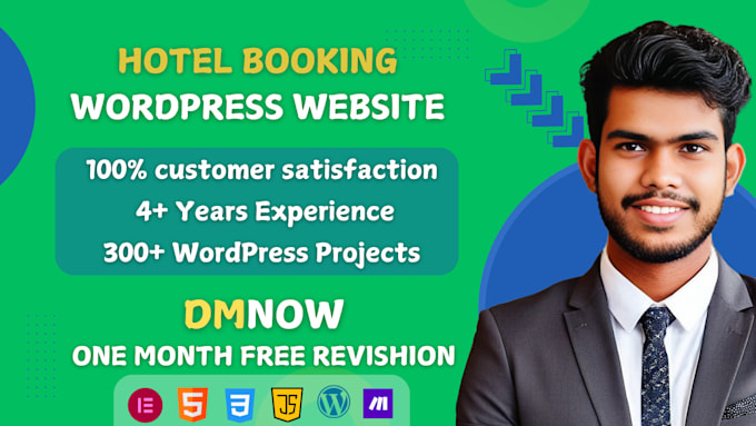 Gig Preview - Make wordpress website for hotel booking, travel, airbnb