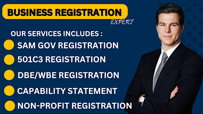 Gig Preview - Do samgov registration, government contracts, bid proposals, and 501c3 setup