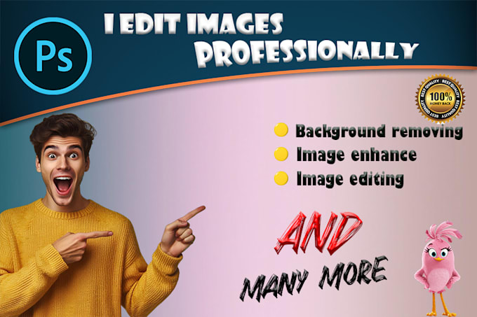 Gig Preview - Edit photos, remove background, and optimize images professionally