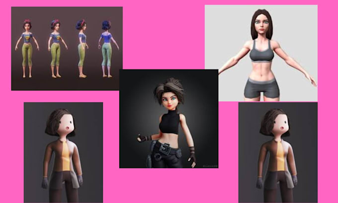 Gig Preview - 3d character modeling 3d character animation for video game nft film 3d model