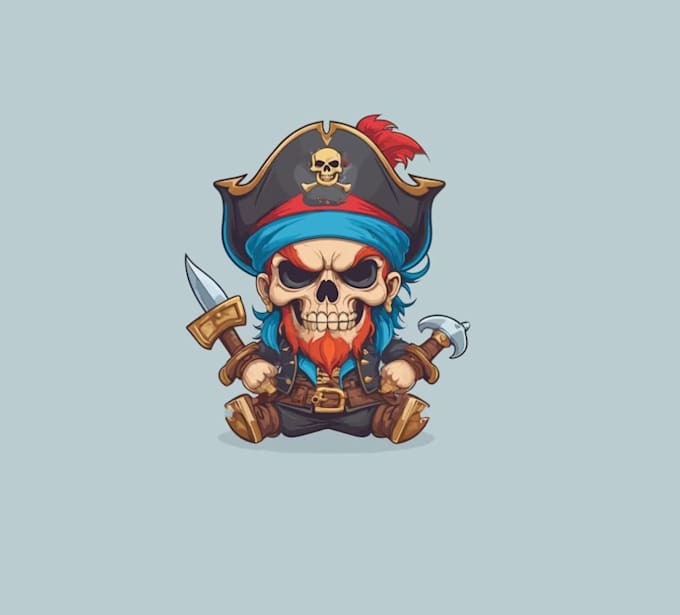 Gig Preview - Design high quality pirate nautical mascot logo with fastest delivery