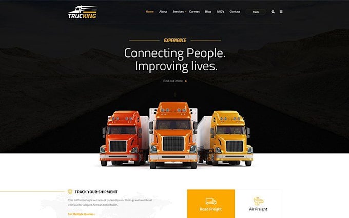 Gig Preview - Create logistics website, dispatch, trucking, cargo and freight broker website