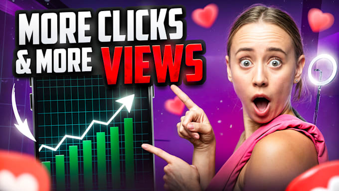 Gig Preview - Create custom youtube thumbnails to grow your channel