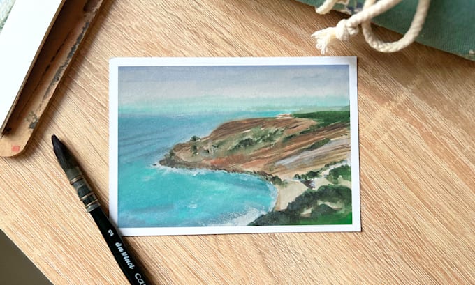 Gig Preview - Draw a beautiful professional watercolour postcard