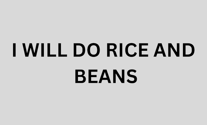 Gig Preview - Do rice and beans with delicious stew delicacy food