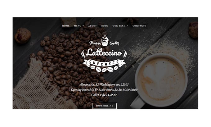 Gig Preview - Design coffee shopify store coffee store coffee website tea store beverage store