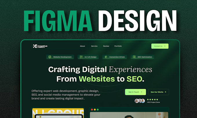 Gig Preview - Do figma website design, ui ux design, landing page design