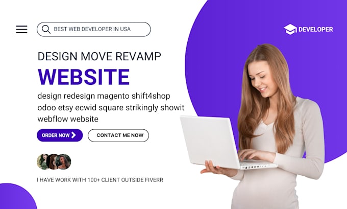 Gig Preview - Do magento shift4shop odoo etsy ecwid square strikingly showit webflow website