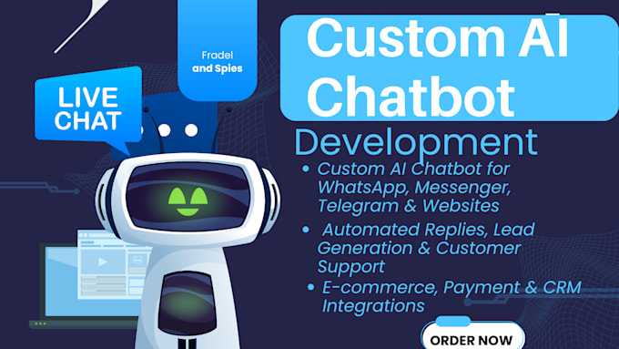 Gig Preview - Create custom ai chatbot for your business using chatgpt automate your customers