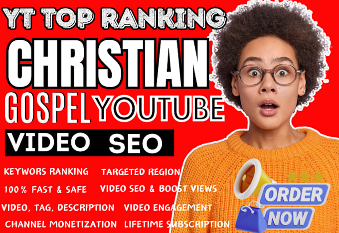 Gig Preview - Be your christian, church, motivational,  inspirational youtube video SEO expert