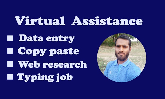 Gig Preview - Be your virtual assistant for data entry, web research,