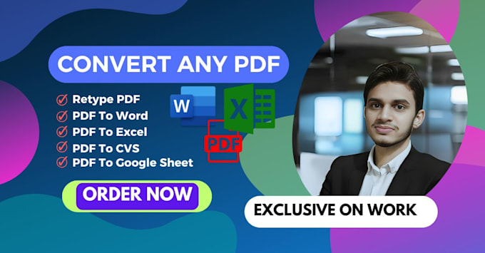 Gig Preview - Convert any PDF to editable format fast and accurate