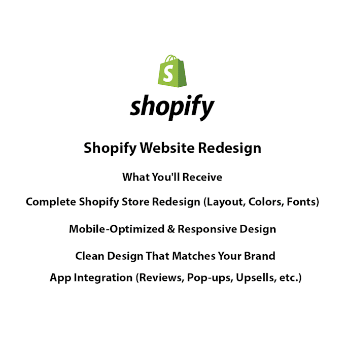 Gig Preview - Redesign your shopify website for a professional store