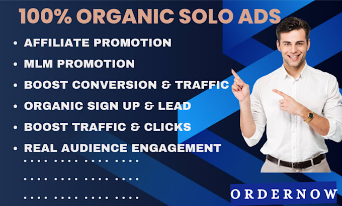 Gig Preview - Usa solo ads, affiliate link promotion, MLM leads, sign up, boost conversion