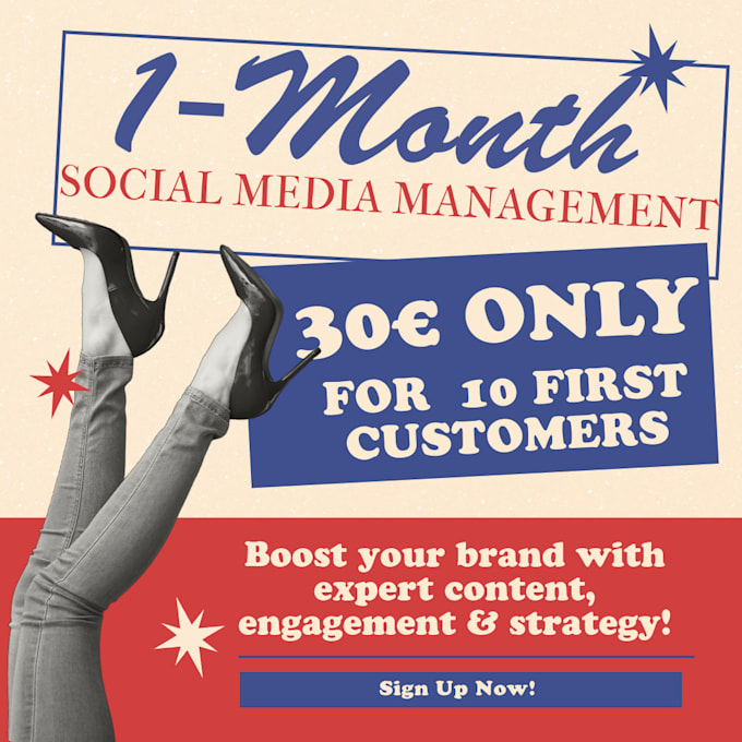 Gig Preview - Do month social media management limited offer