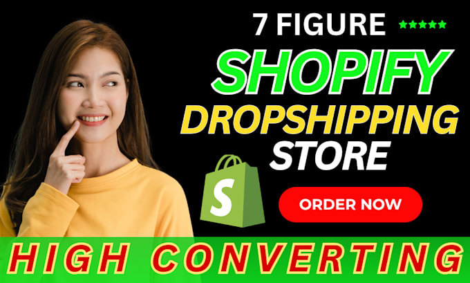 Gig Preview - Create an automated shopify store build redesign shopify dropshipping website