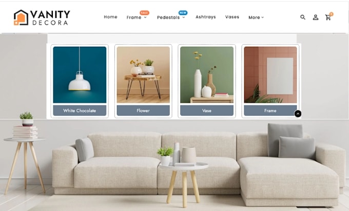 Gig Preview - Design highly lucrative home decor website furniture store home equipment store