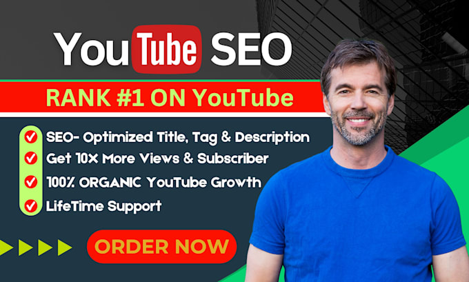 Gig Preview - Do best organic youtube video SEO and optimize for top ranking on search result