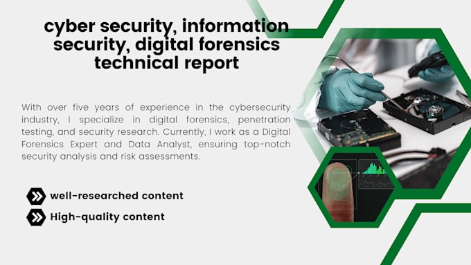 Gig Preview - Write cyber security, information security, digital forensics technical report