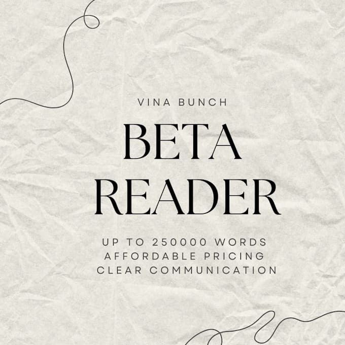 Gig Preview - Beta read your fiction work up to 250,000 words