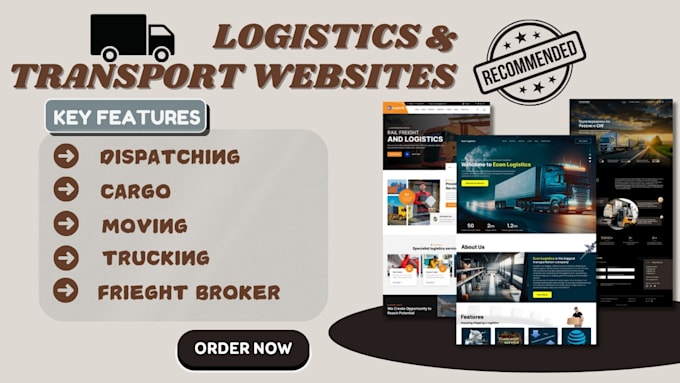 Gig Preview - Build logistics website, trucking, transport, dispatch, freight, cargo website