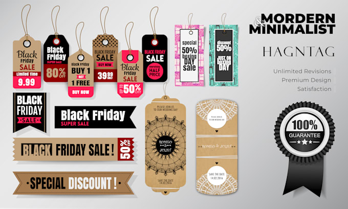 Gig Preview - Design modern and minimalist hang tag for your brand