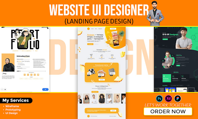 Gig Preview - Create professional landing page and website UI design for businesses