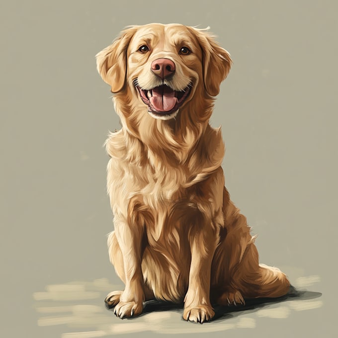 Bestseller - draw custom digital oil painting, watercolor style pet